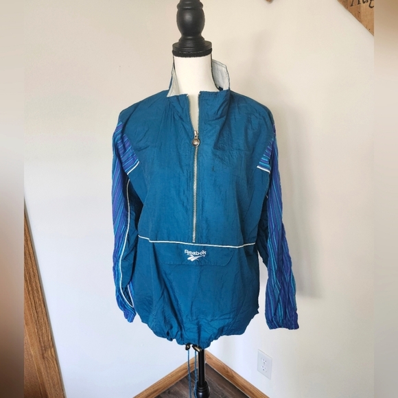 Vintage Reebok Windbreaker Quarter Zip Jacket - Picture 1 of 5